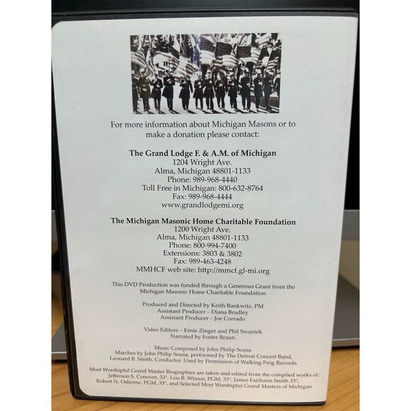 Grand Masters of the Grand Lodge Masons of Michigan 1826-2006 three DVDs - Picture 2 of 4